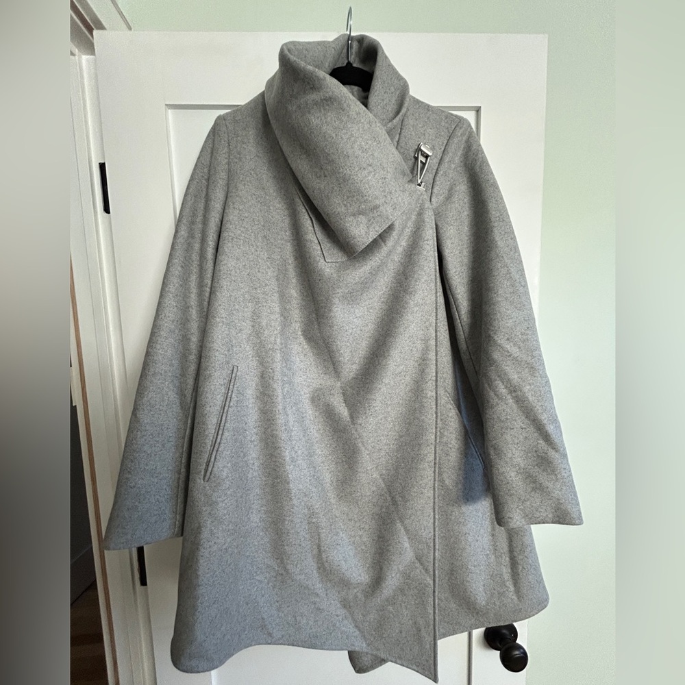 All Saints Wool City Monument Coat in Light Gray Size 8